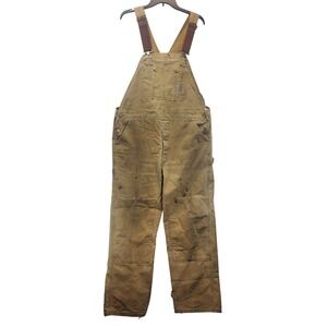 Vintage 90s Carhartt USA Made Mens 42x32 Duck Overalls Workwear Double Knee Bibs